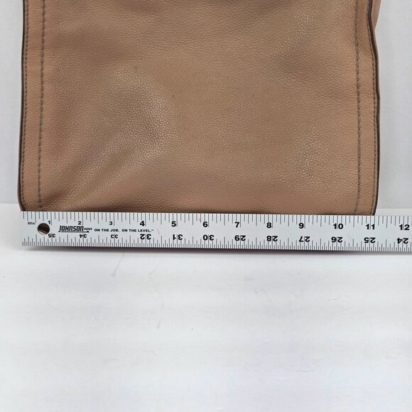 Tignanello Pebbled Leather Xbody Messenger Bag Light Tan - Picture 14 of 15